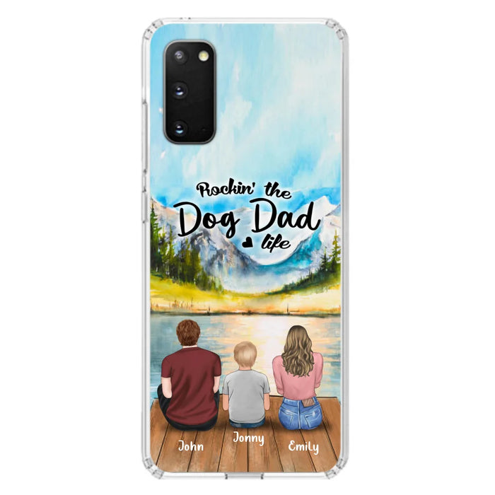 Custom Personalized Parents Pet Phone Case - Parents With 1 Kids And Upto 2 Pets - Case For iPhone And Samsung