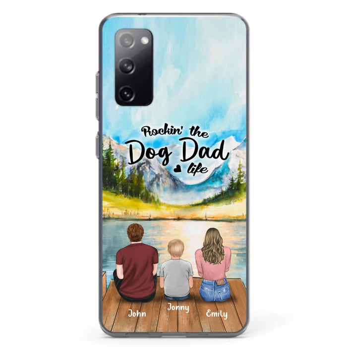 Custom Personalized Parents Pet Phone Case - Parents With 1 Kids And Upto 2 Pets - Case For iPhone And Samsung