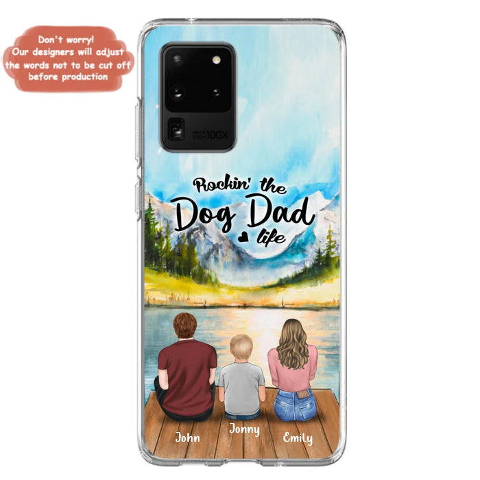 Custom Personalized Parents Pet Phone Case - Parents With 1 Kids And Upto 2 Pets - Case For iPhone And Samsung