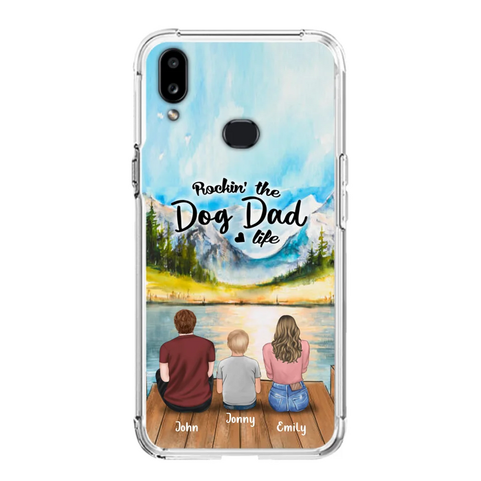 Custom Personalized Parents Pet Phone Case - Parents With 1 Kids And Upto 2 Pets - Case For iPhone And Samsung