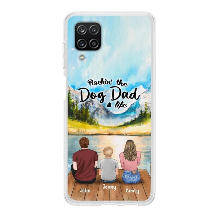 Custom Personalized Parents Pet Phone Case - Parents With 1 Kids And Upto 2 Pets - Case For iPhone And Samsung