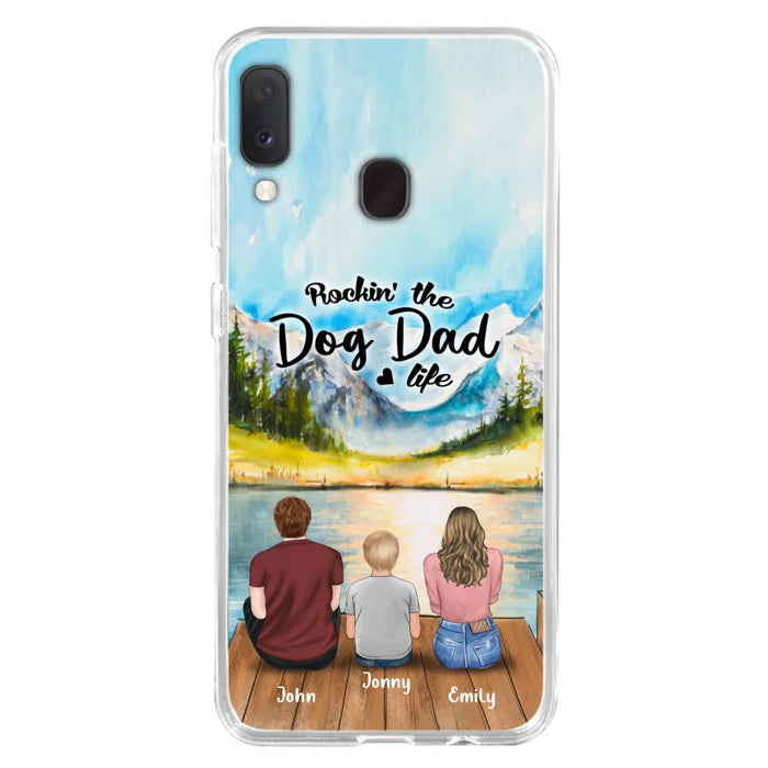 Custom Personalized Parents Pet Phone Case - Parents With 1 Kids And Upto 2 Pets - Case For iPhone And Samsung