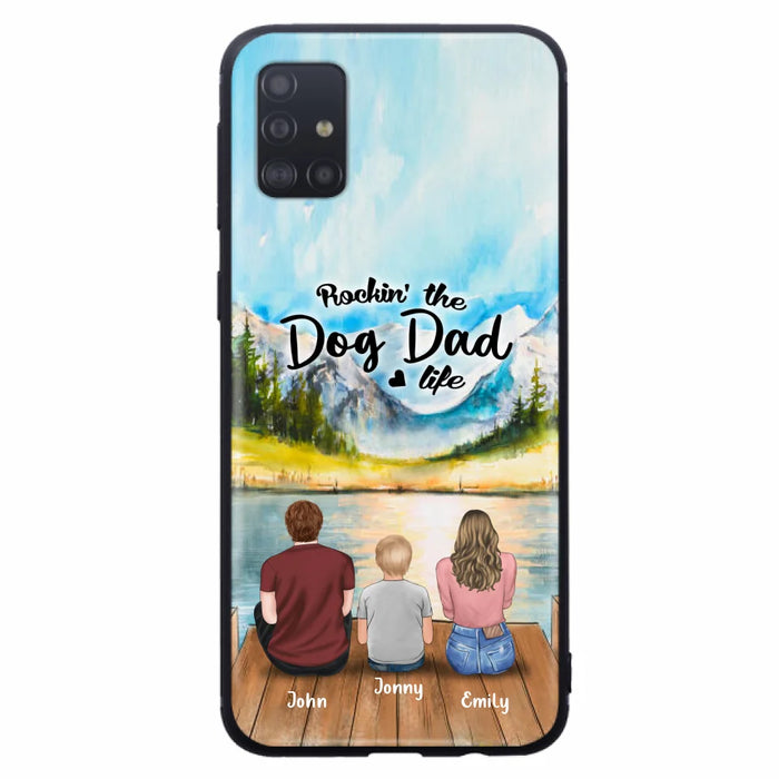 Custom Personalized Parents Pet Phone Case - Parents With 1 Kids And Upto 2 Pets - Case For iPhone And Samsung