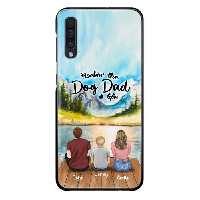 Custom Personalized Parents Pet Phone Case - Parents With 1 Kids And Upto 2 Pets - Case For iPhone And Samsung