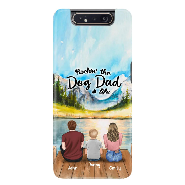 Custom Personalized Parents Pet Phone Case - Parents With 1 Kids And Upto 2 Pets - Case For iPhone And Samsung