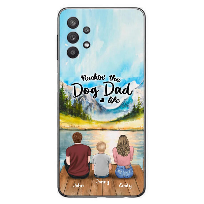 Custom Personalized Parents Pet Phone Case - Parents With 1 Kids And Upto 2 Pets - Case For iPhone And Samsung