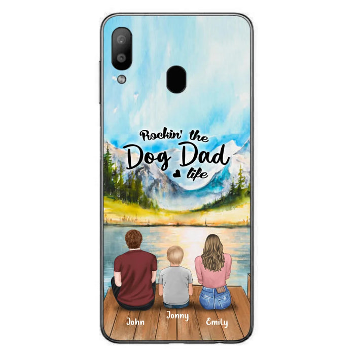 Custom Personalized Parents Pet Phone Case - Parents With 1 Kids And Upto 2 Pets - Case For iPhone And Samsung