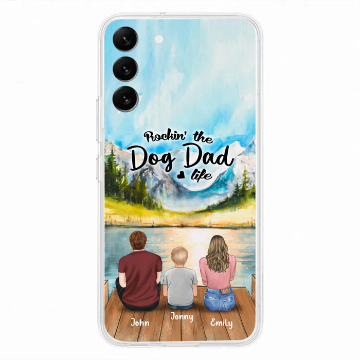 Custom Personalized Parents Pet Phone Case - Parents With 1 Kids And Upto 2 Pets - Case For iPhone And Samsung