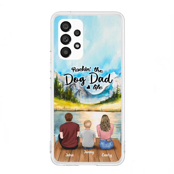 Custom Personalized Parents Pet Phone Case - Parents With 1 Kids And Upto 2 Pets - Case For iPhone And Samsung