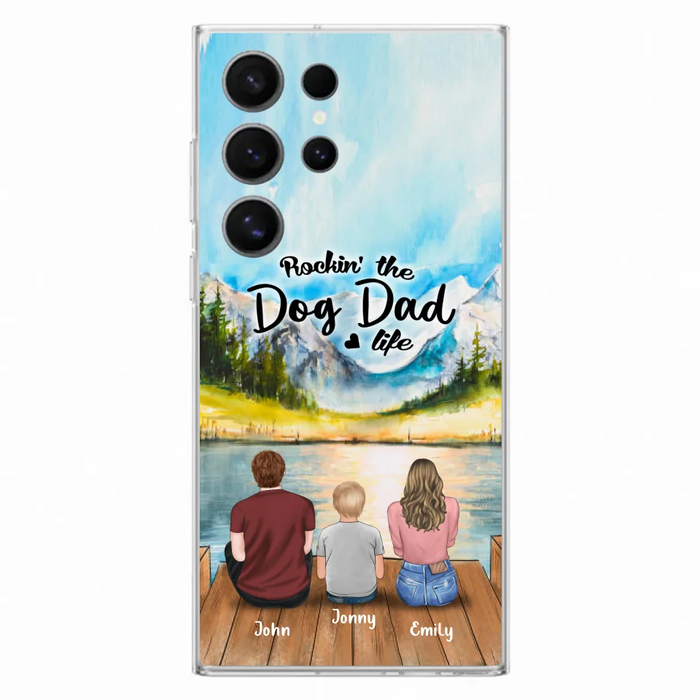 Custom Personalized Parents Pet Phone Case - Parents With 1 Kids And Upto 2 Pets - Case For iPhone And Samsung