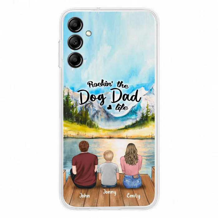 Custom Personalized Parents Pet Phone Case - Parents With 1 Kids And Upto 2 Pets - Case For iPhone And Samsung