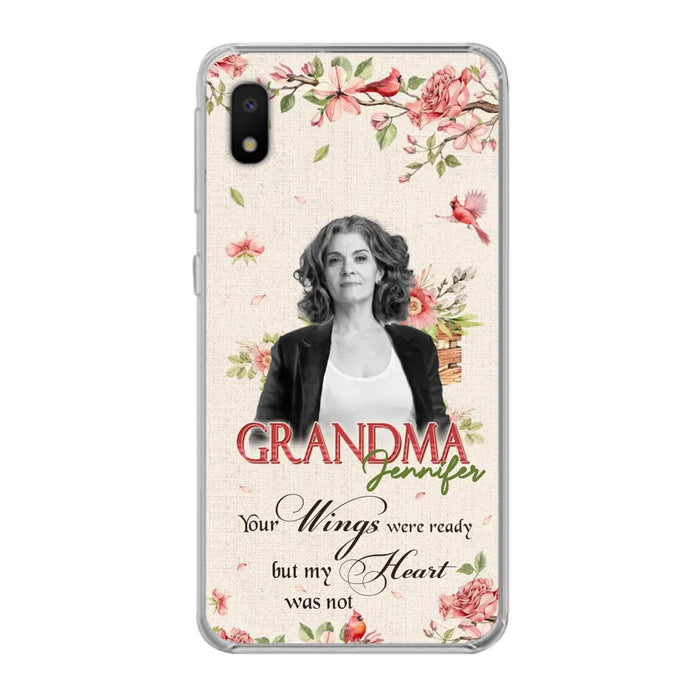 Custom Personalized Memorial Phone Case For iPhone/ Samsung - Upload Photo - Your Wings Were Ready But My Heart Was Not