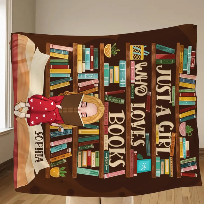 Custom Personalized Reading Girl Quilt/ Fleece Throw Blanket - Gift Idea For  Book Lover - Reading Is My Happy Place