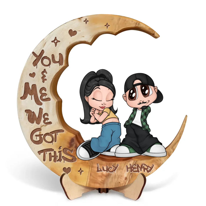 Custom Personalized Y2K Couple 2 Layered Wooden Art - Gift Idea For Couple - I'm Your No Returns Or Refunds