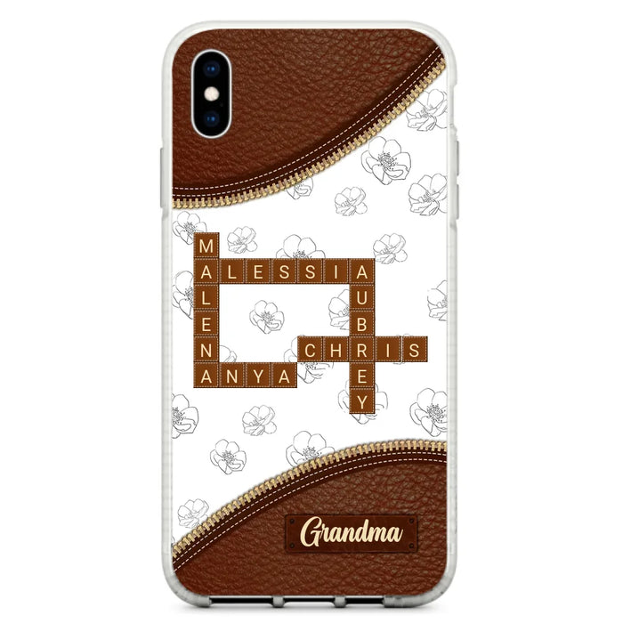 Custom Personalized Grandma Crossword iPhone/ Samsung Case - Gift Idea For Christmas/ Grandma