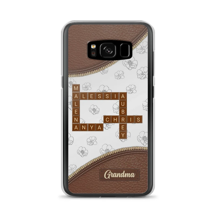 Custom Personalized Grandma Crossword iPhone/ Samsung Case - Gift Idea For Christmas/ Grandma