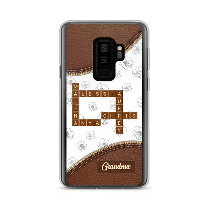 Custom Personalized Grandma Crossword iPhone/ Samsung Case - Gift Idea For Christmas/ Grandma