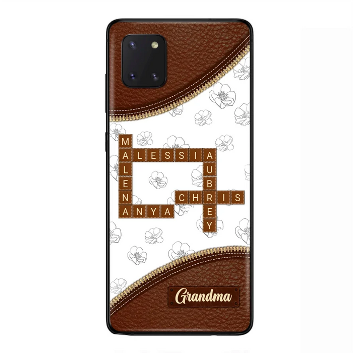 Custom Personalized Grandma Crossword iPhone/ Samsung Case - Gift Idea For Christmas/ Grandma