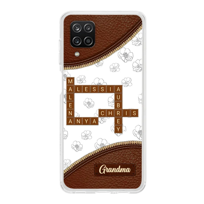 Custom Personalized Grandma Crossword iPhone/ Samsung Case - Gift Idea For Christmas/ Grandma