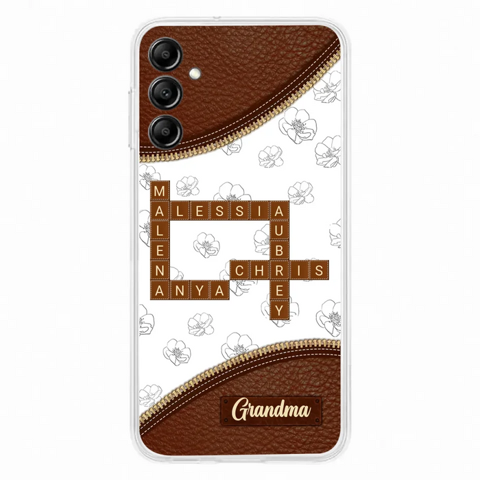 Custom Personalized Grandma Crossword iPhone/ Samsung Case - Gift Idea For Christmas/ Grandma