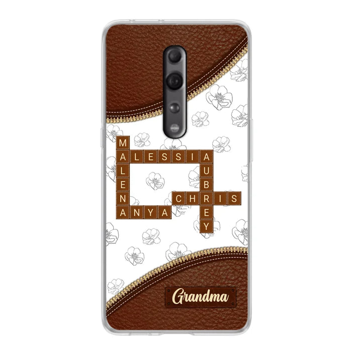 Custom Personalized Grandma Crossword Phone Case For Xiaomi/ Oppo/ Huawei - Gift Idea For Christmas/ Grandma