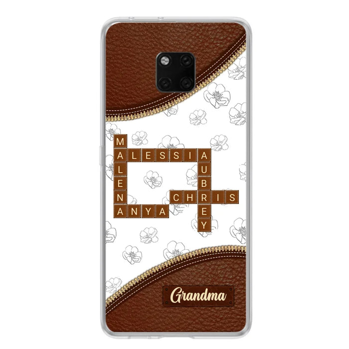 Custom Personalized Grandma Crossword Phone Case For Xiaomi/ Oppo/ Huawei - Gift Idea For Christmas/ Grandma