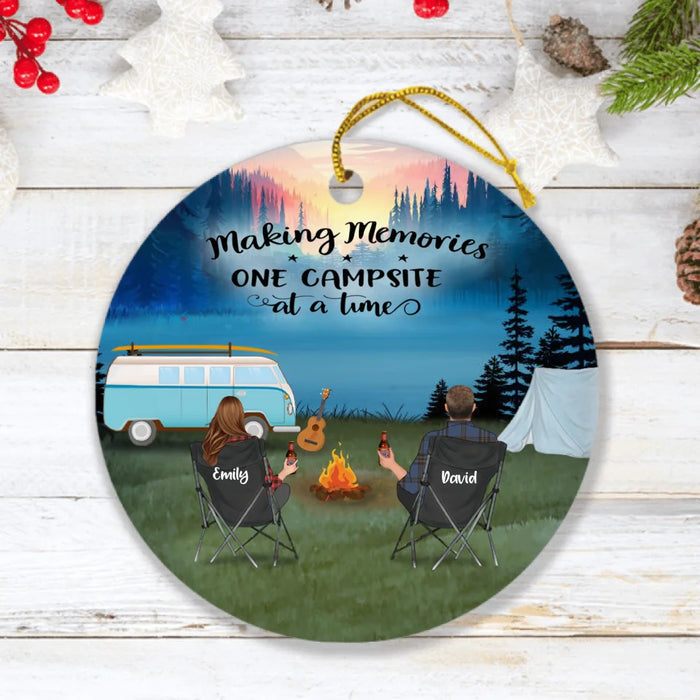 Custom Personalized Camping Ornament - Full Option - Gift For Camping Lovers - The Best Memories Are Made Camping