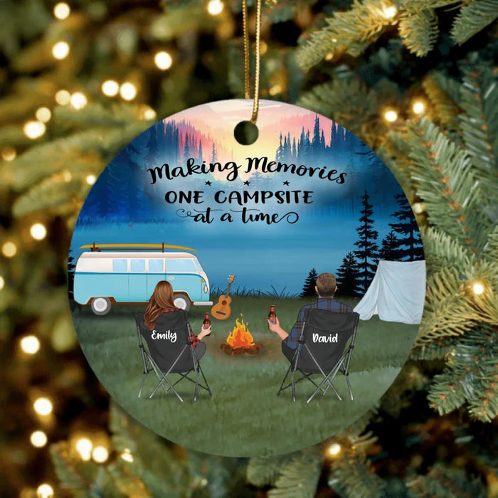 Custom Personalized Camping Ornament - Full Option - Gift For Camping Lovers - The Best Memories Are Made Camping