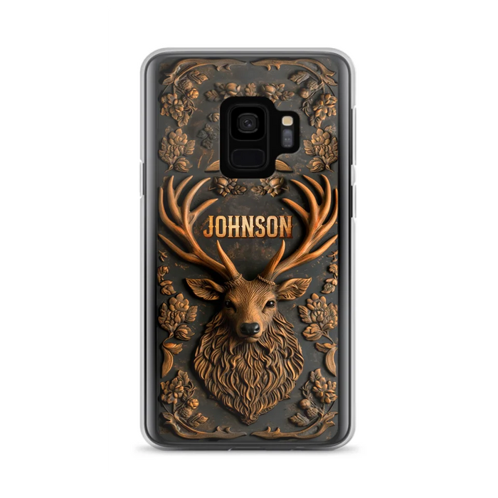 Custom Personalized Deer Hunting 3D Printed Effect Phone Case - Gift Idea For Hunting Lover - Case For iPhone/ Samsung