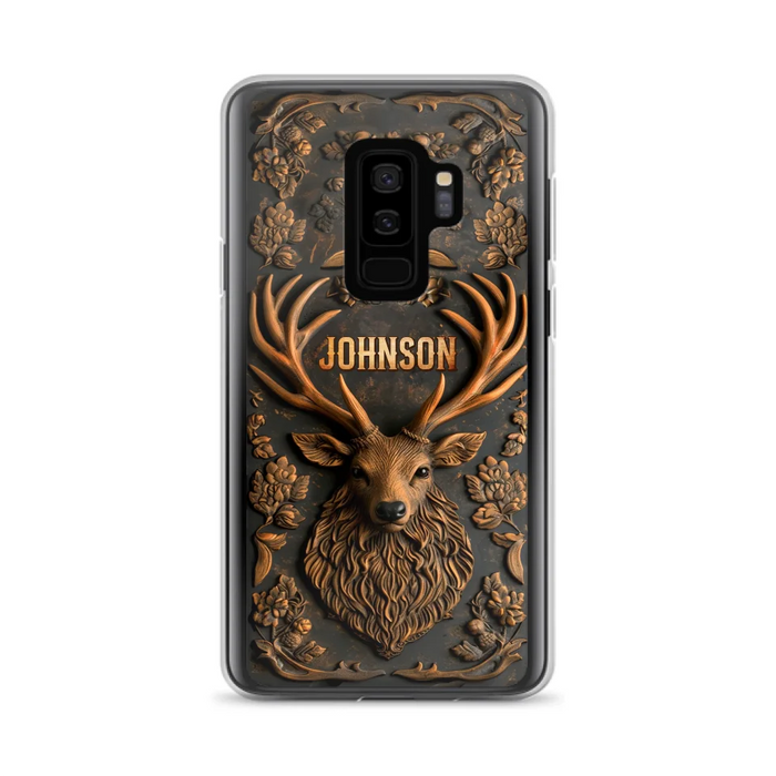 Custom Personalized Deer Hunting 3D Printed Effect Phone Case - Gift Idea For Hunting Lover - Case For iPhone/ Samsung