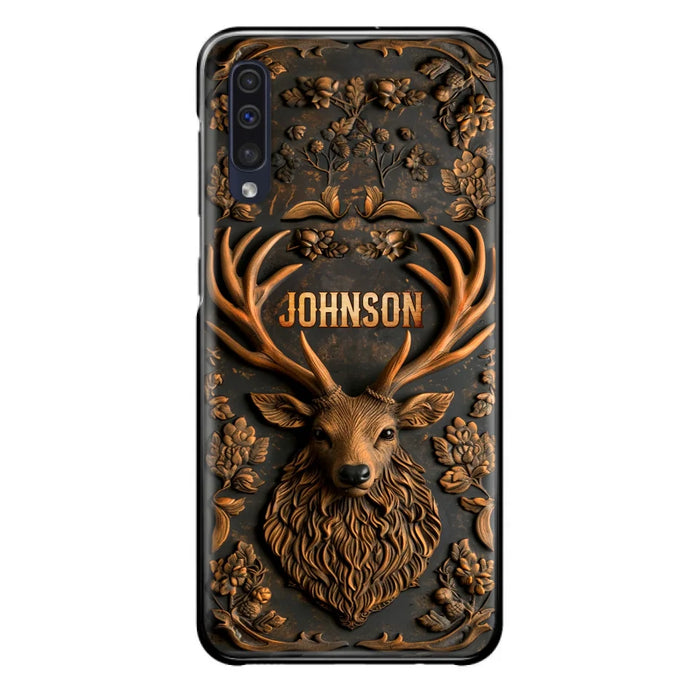 Custom Personalized Deer Hunting 3D Printed Effect Phone Case - Gift Idea For Hunting Lover - Case For iPhone/ Samsung