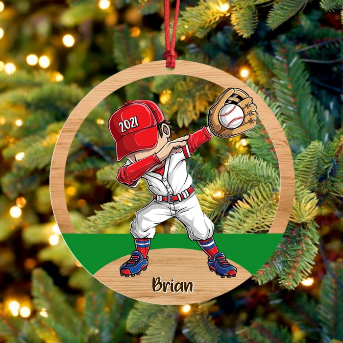 Custom Personalized Baseball Ornament - Gift For Christmas, Baseball Lovers