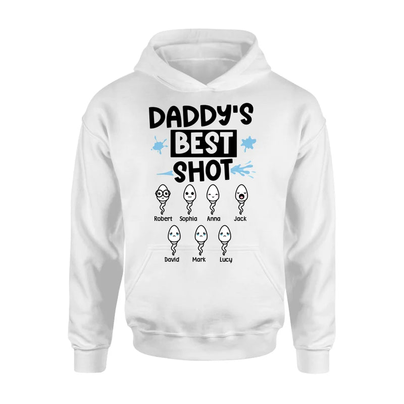 Personalized Sperm Shirt/Hoodie - Gift Idea For Father's Day with up to 7 Sperms - Daddy's Best Shot
