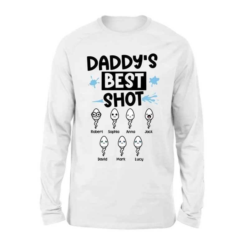 Personalized Sperm Shirt/Hoodie - Gift Idea For Father's Day with up to 7 Sperms - Daddy's Best Shot
