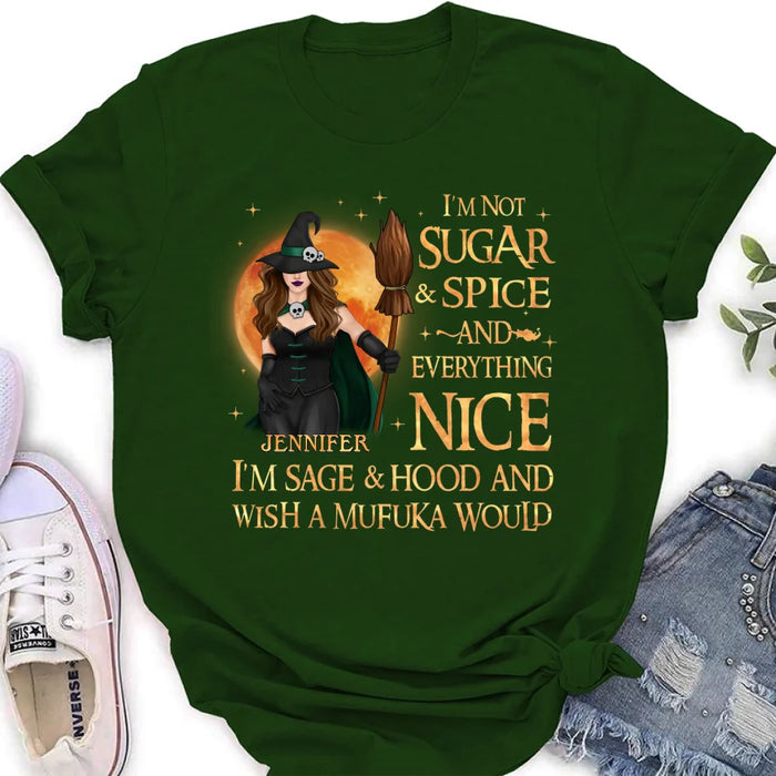 Personalized Witch Shirt/Hoodie - Gift Idea For Halloween/Witch - I'm Sage & Hood And Wish A Mufuka Would