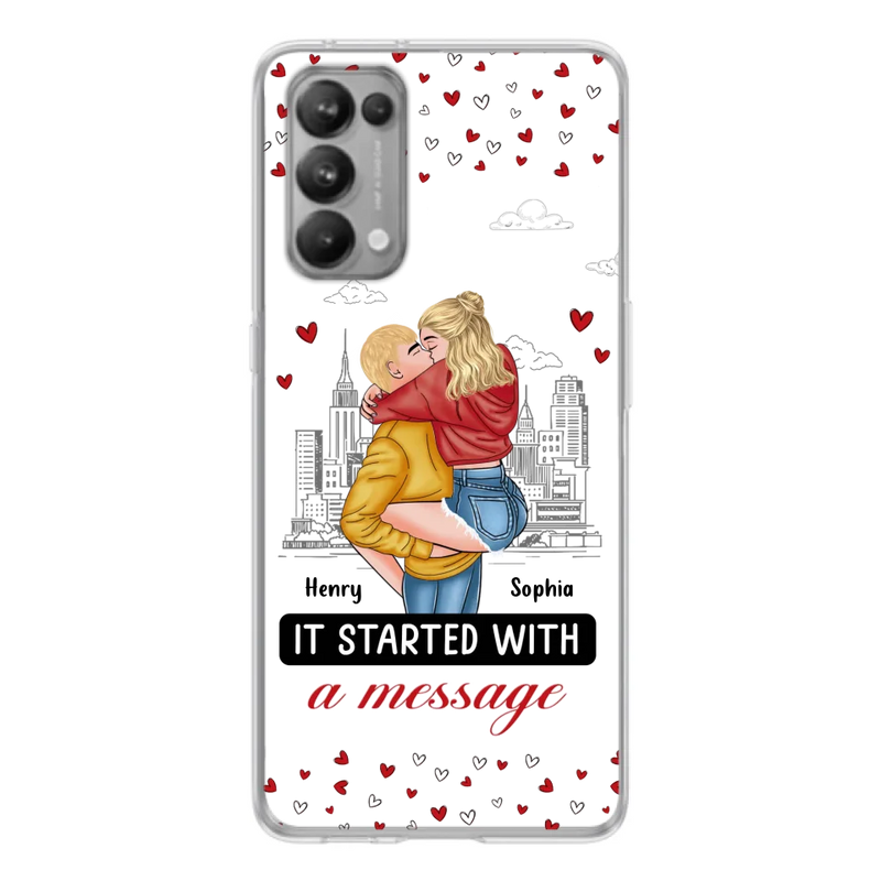 Custom Personalized Couple Phone Case For Xiaomi/ Oppo/ Huawei - Gift Idea For Couple - It Started With A Message