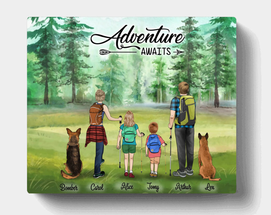 Custom Personalized Forest Trails/Hiking in the Woods Canvas - Best Gift For Family/Couple/Friends - Adventure Awaits - IXMB7Q