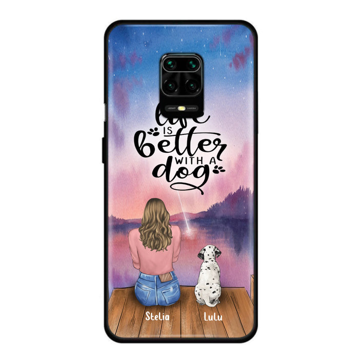 Personalized Dog Mom Phone Case - Gifts For Dog Lovers With Up to 4 Dogs - Life Is Better With A Dog - Case For iPhone, Samsung And Xiaomi