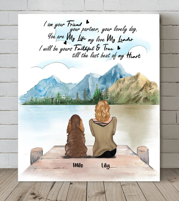 Custom Personalized Dog Mom Canvas - Upto 5 Dogs - Best Gift For Dog Lovers - Till The Last Beat Of My Heart - TBZX4U