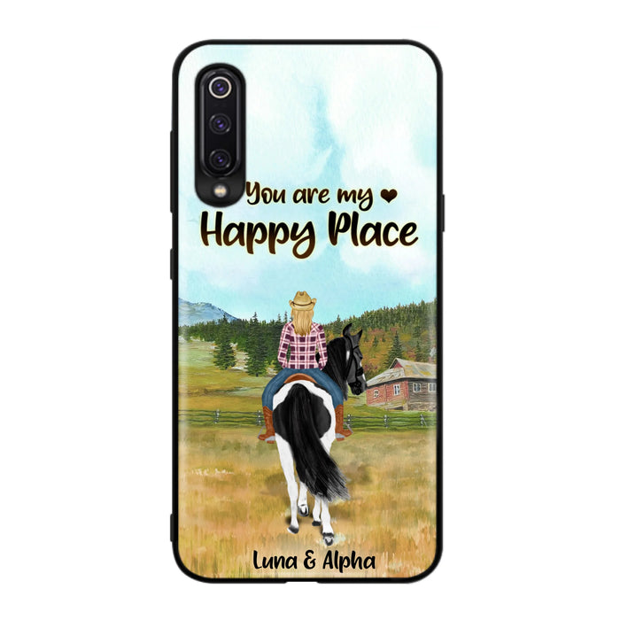 Custom Personalized Horse Riding Phone Case - You Are My Happy Place - Case Phone For Xiaomi, Oppo And Huawei