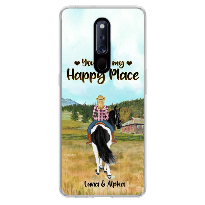 Custom Personalized Horse Riding Phone Case - You Are My Happy Place - Case Phone For Xiaomi, Oppo And Huawei