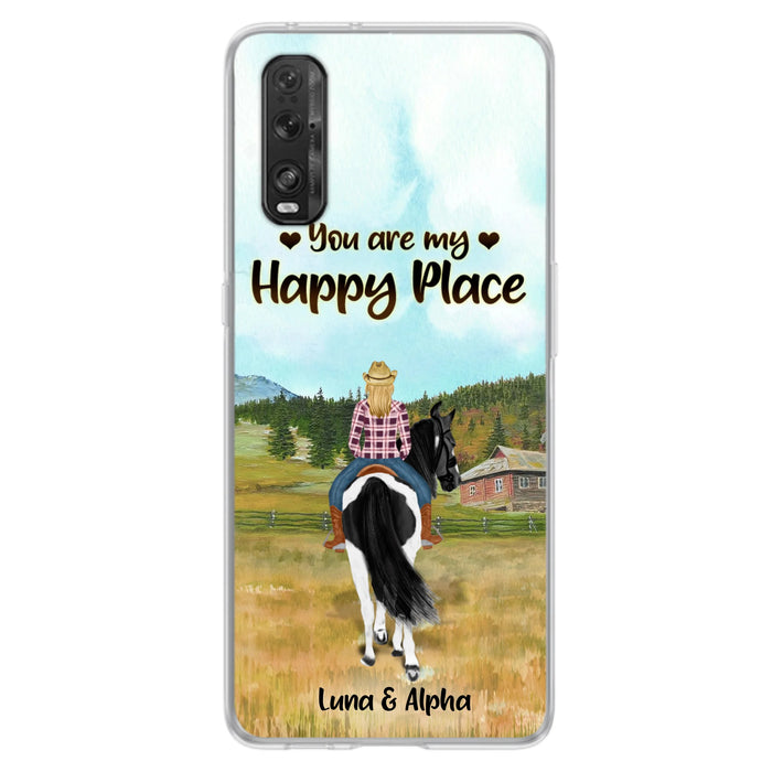 Custom Personalized Horse Riding Phone Case - You Are My Happy Place - Case Phone For Xiaomi, Oppo And Huawei