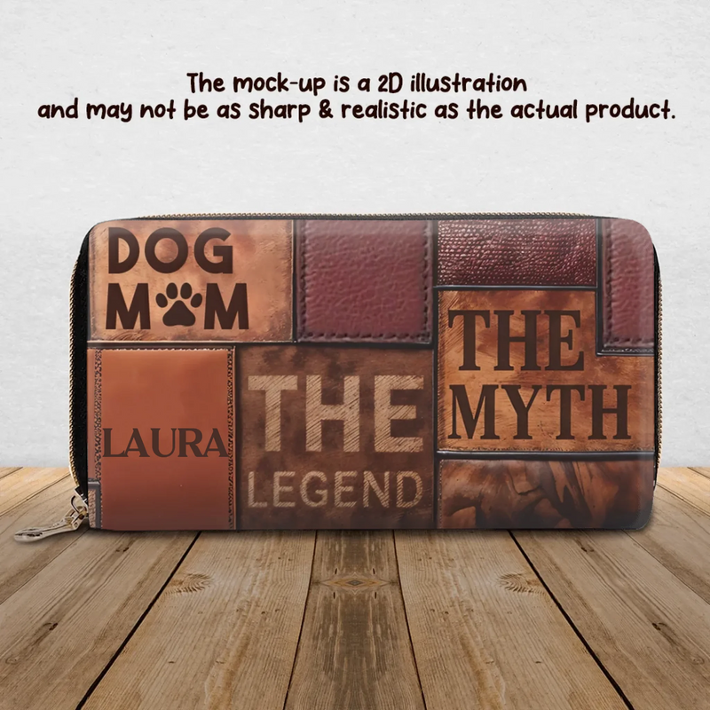 Personalized Dog Mom Long Wallet - Mother's Day Gift Idea For Dog Lover - Dog Mom The Legend The Myth