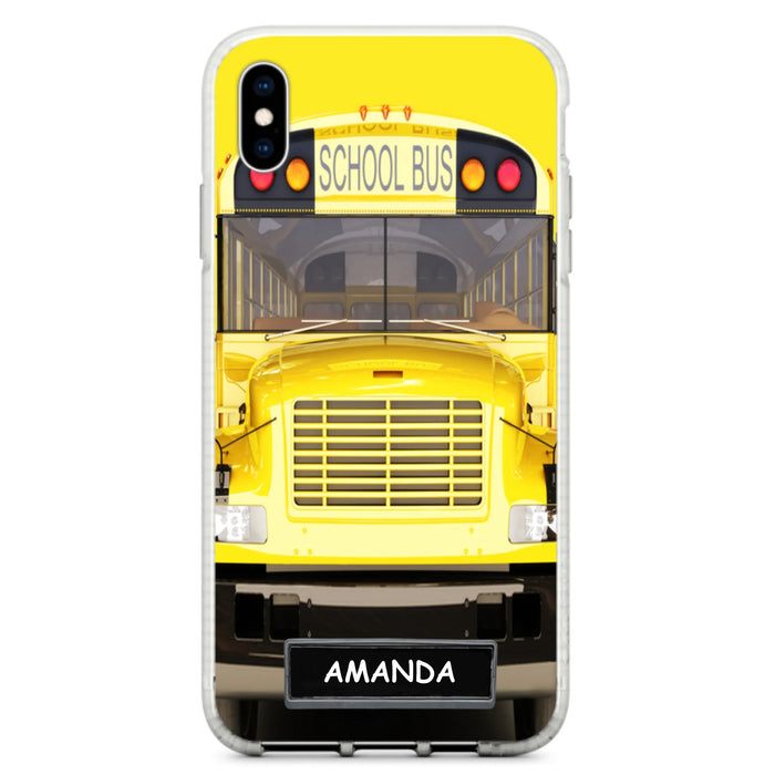 Personalized School Bus Phone Case - Gift Idea For School Bus Lovers - Case For iPhone, Samsung and Xiaomi