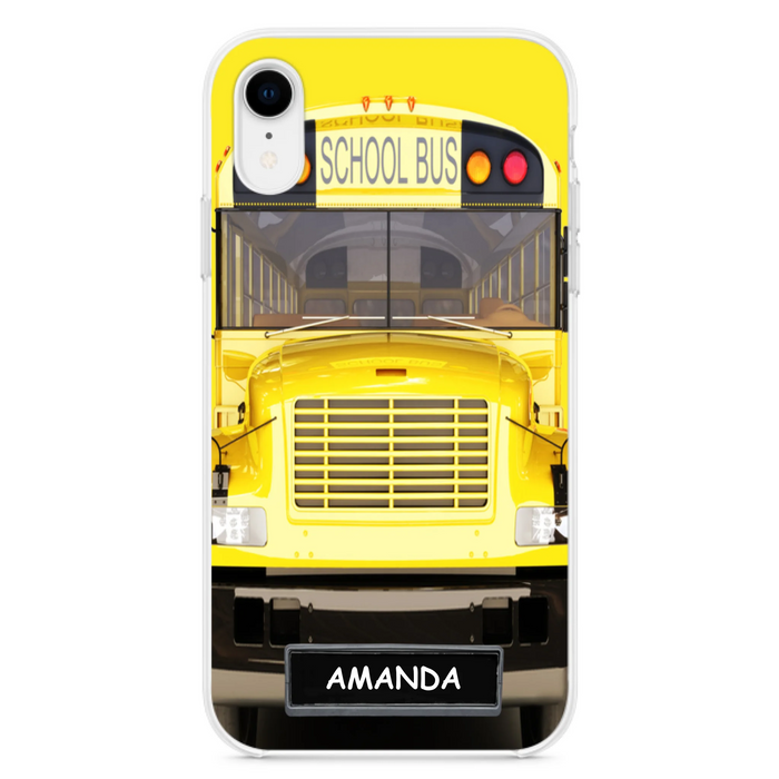 Personalized School Bus Phone Case - Gift Idea For School Bus Lovers - Case For iPhone, Samsung and Xiaomi