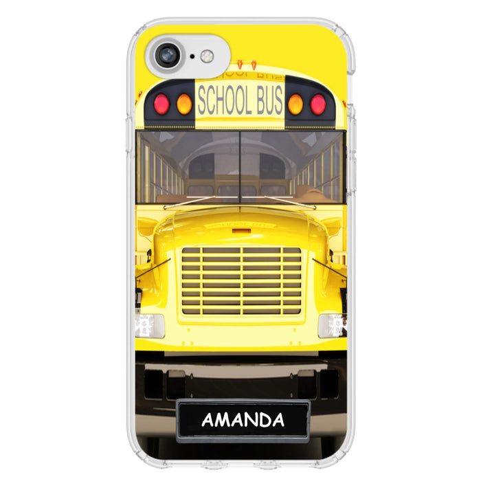 Personalized School Bus Phone Case - Gift Idea For School Bus Lovers - Case For iPhone, Samsung and Xiaomi
