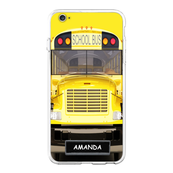 Personalized School Bus Phone Case - Gift Idea For School Bus Lovers - Case For iPhone, Samsung and Xiaomi