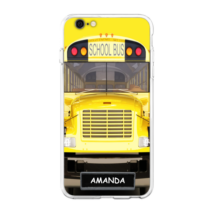 Personalized School Bus Phone Case - Gift Idea For School Bus Lovers - Case For iPhone, Samsung and Xiaomi