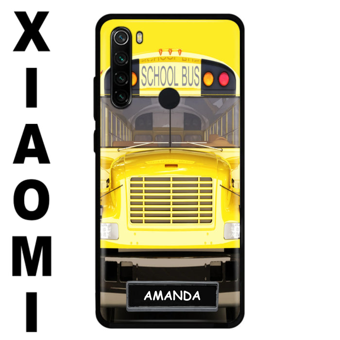 Personalized School Bus Phone Case - Gift Idea For School Bus Lovers - Case For iPhone, Samsung and Xiaomi