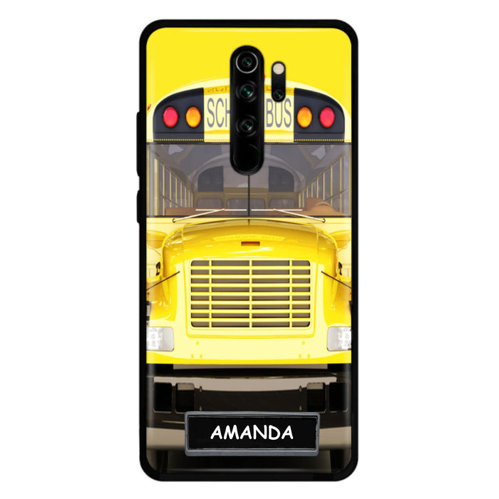 Personalized School Bus Phone Case - Gift Idea For School Bus Lovers - Case For iPhone, Samsung and Xiaomi